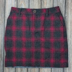Eddie Bauer Plaid Wool Blend Mini Skirt - Petite 8​